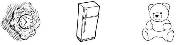 Trenchcoat: stimulus drawings used in the password-generation study